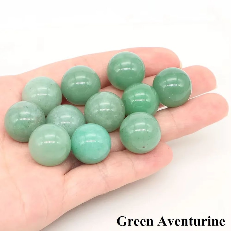 Natural Crystal Sphere Ball For Healing Decor 16mm Amethyst Rose Quartz Chakra Gem 20