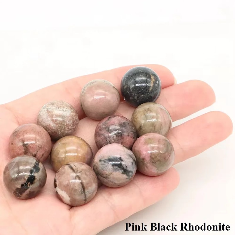 Natural Crystal Sphere Ball For Healing Decor 16mm Amethyst Rose Quartz Chakra Gem 28