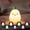 Cute Pear Silicone Night Light 7Color Touch Dimmable USB Rechargeable LED Lamp 12