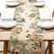 Vintage Floral Bird Linen Table Runner For Dining Table Farmhouse Summer Botanical Decor 6
