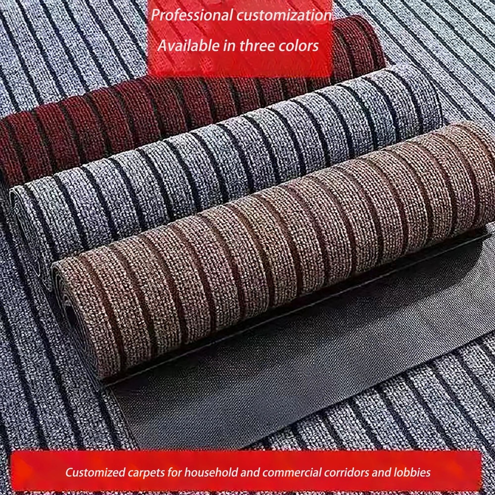Waterproof NonSlip Floor Mat Rug Striped Bathroom Kitchen Door Carpet For Home 2