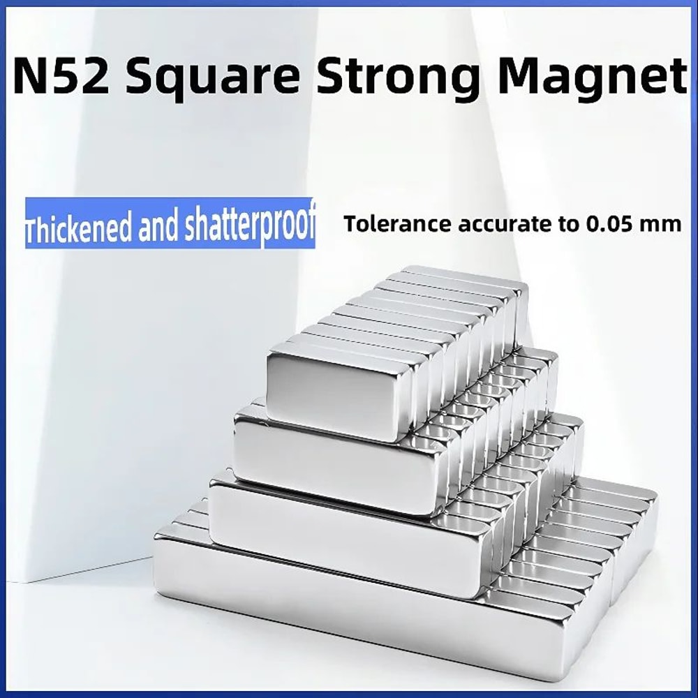 N52 Strong Square Magnets Set 10pcs Heavy Duty Fridge Office Neodymium Magnets 3
