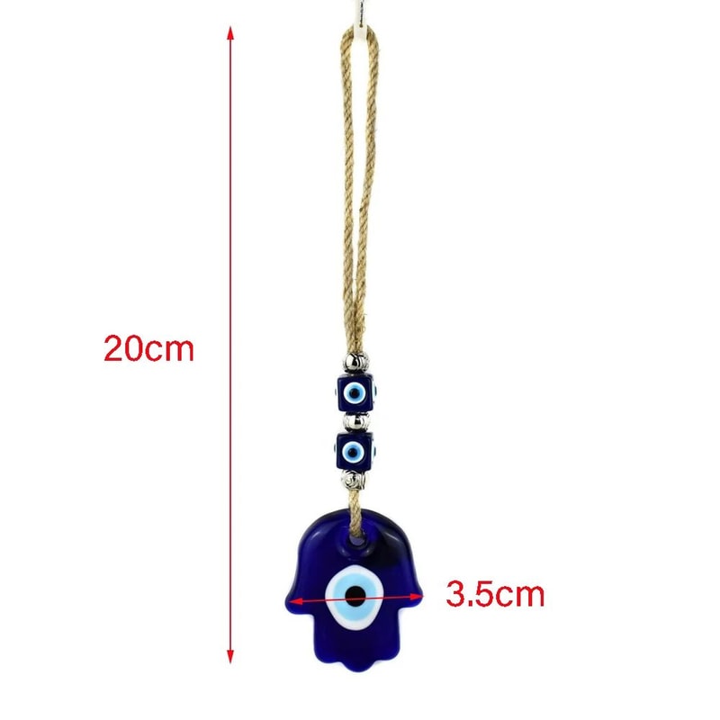 Turkish Evil Eye Macrame Wall Hanging Nazar Protection Charm Rearview Mirror Home Decor 19