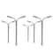 Mini LED Street Lamp Model Set 5pcs Scale Train Layout Garden Lights 0