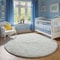 Round Plush Fluffy Area Rug For Kids Room Soft Nursery Carpet Baby Play Mat Decor 1