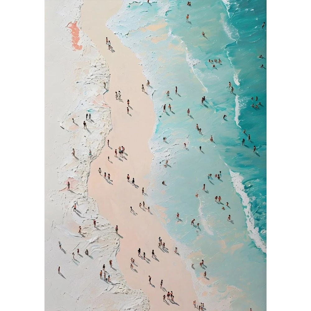 Summer Pool Girl Canvas Wall Art Beach Ocean Nordic Living Room Decor 6