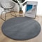 Round Coral Velvet Area Rug Soft NonSlip Kids Bedroom Living Room Carpet 16