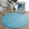 Round Coral Velvet Area Rug Soft NonSlip Kids Bedroom Living Room Carpet 12