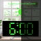 Curved LED Mirror Alarm Clock Dimmable Digital Desk Clock With Temperature Display Snooze Functio 5