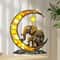 Elephant Family Moon Hanging Decor Charming Window Pendant For Garden Bedroom Home Decoration 0