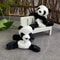 Cute Cartoon Panda Figurine Set Adorable Animal Desk Decor For Home Office Shelf Display 2
