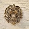 Gold Lion Head Wall Sculpture 11in Luxury Resin Wall Art Decor For Bedroom Living Room 2