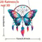 Shiny Butterfly Feather Pendant Decor Elegant Hanging Ornament For Home Gift Giving 5