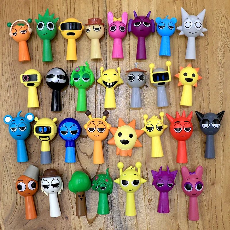 Sprunki Cartoon Action Doll Set 24pcs PVC Mini Figure Collection For Home Decor Game Fans 1