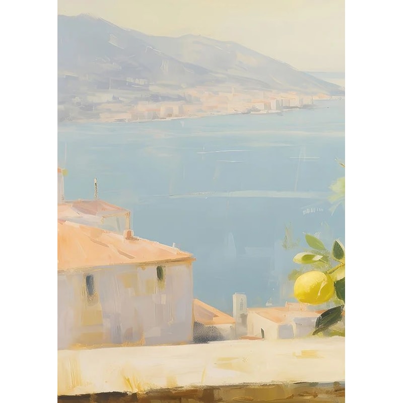 Retro Lemon Garden Canvas Wall Art Fresh Citrus Olive Tree Prints For Summer Home Office Decor 16