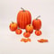 7pcs Artificial Pumpkin Decor Set Realistic Faux Harvest Pumpkins For Halloween Autumn Crafts 8