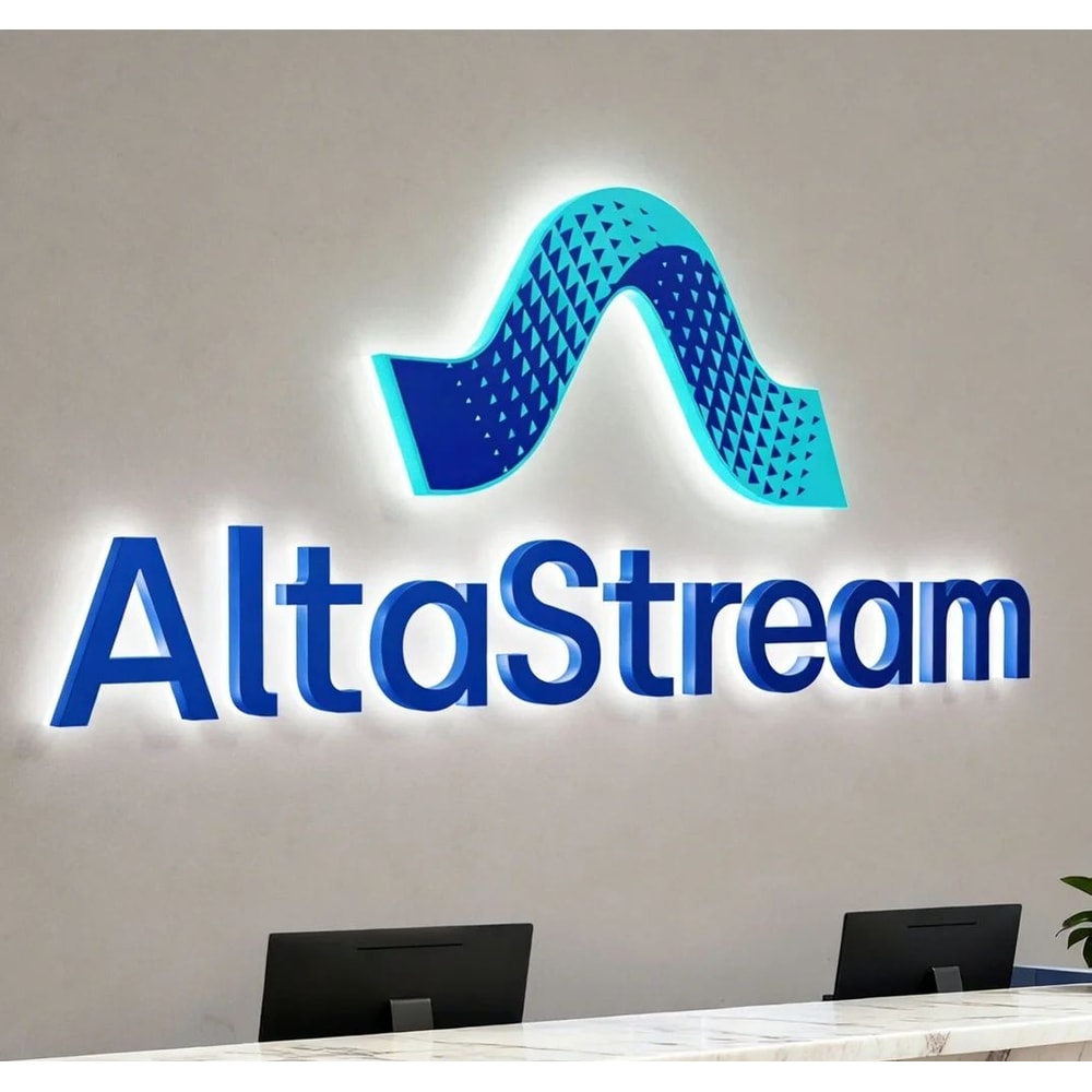 Custom 3D LED Backlit Business Logo Sign Illuminated Metal Storefront Letters For Commercial Outd 1