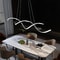 Modern LED Linear Chandelier Dimmable RemoteControl Pendant Light For Dining Living Spaces 4