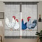 Retro Polka Dot Chicken Cafe Curtains 2pcs Farmhouse Kitchen Window Drapes LightFiltering 5