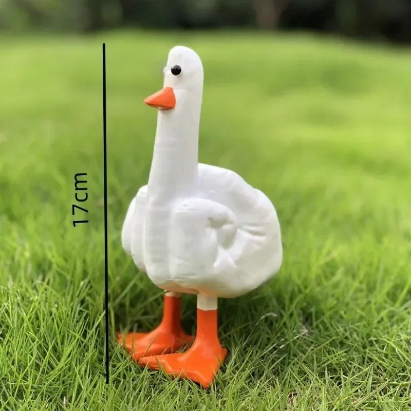 Funny Middle Finger Duck Statue Cute Resin Duck Figurine Desk Decor With Storage Accent 6