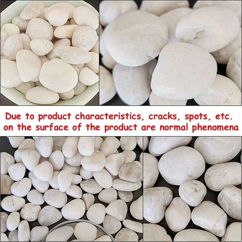 Natural White Polished Pebbles Decorative Garden Stones For Landscaping Pots Aquarium Decor 5