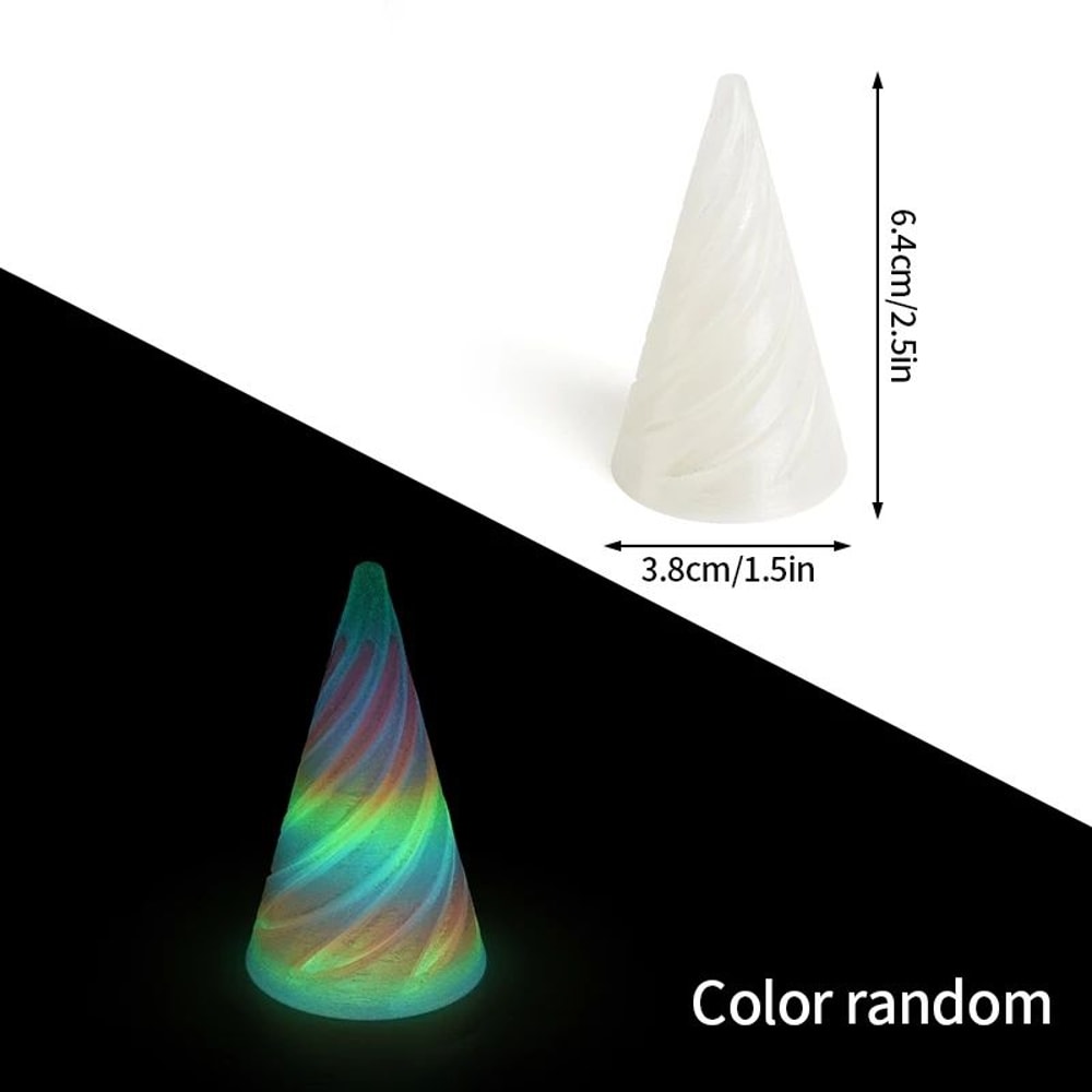 3D Printed Rotating Spiral Cone Toy AntiStress Impossible Pyramid Fidget With Bunny Design 6