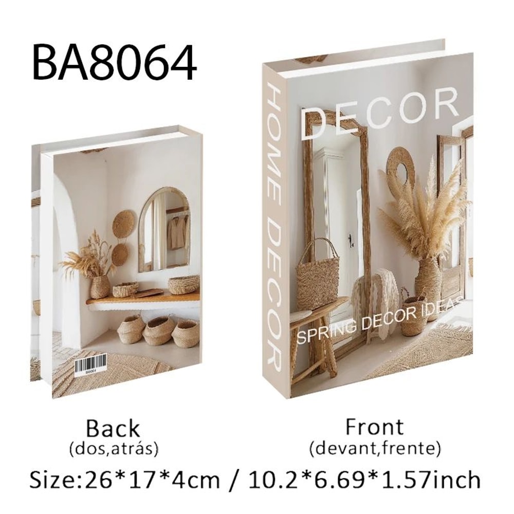 Luxury Paris Decorative Book Box Elegant Faux Book Storage For Coffee Table Bedroom Decor 15