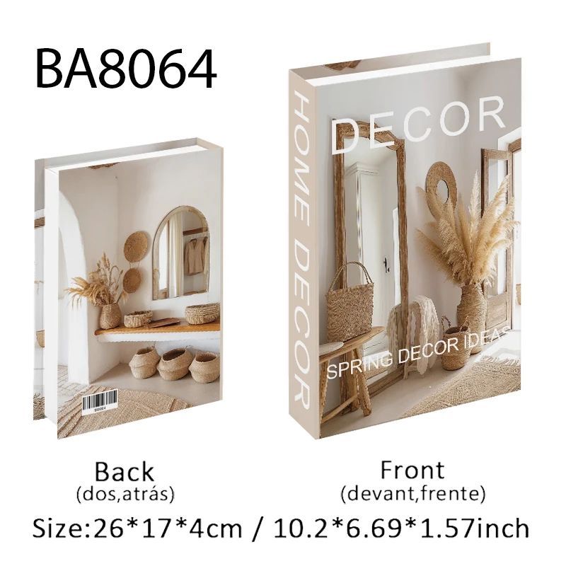 Luxury Paris Decorative Book Box Elegant Faux Book Storage For Coffee Table Bedroom Decor 15