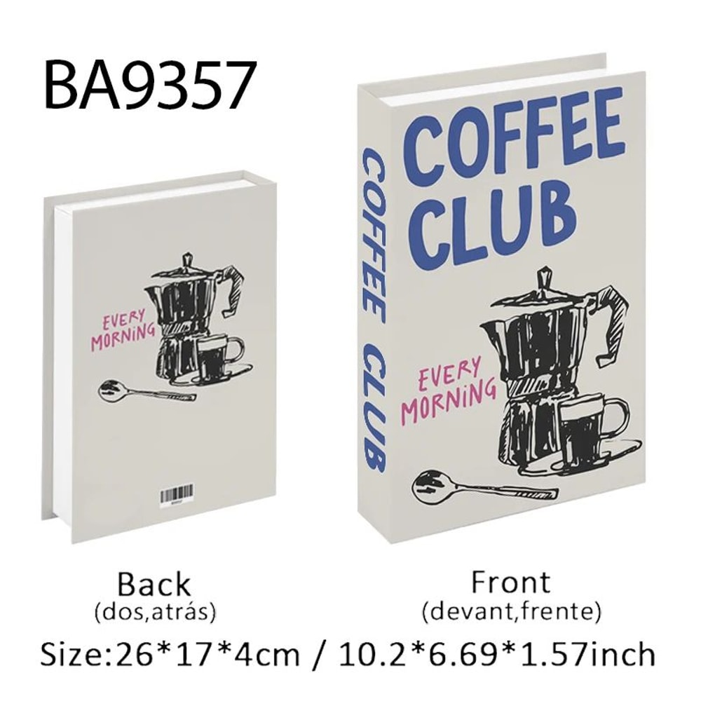 Luxury Paris Decorative Book Box Elegant Faux Book Storage For Coffee Table Bedroom Decor 20