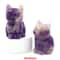 Amethyst Crystal Cat Figurine HandCarved Healing Stone Statue For Meditation Home Decor 16
