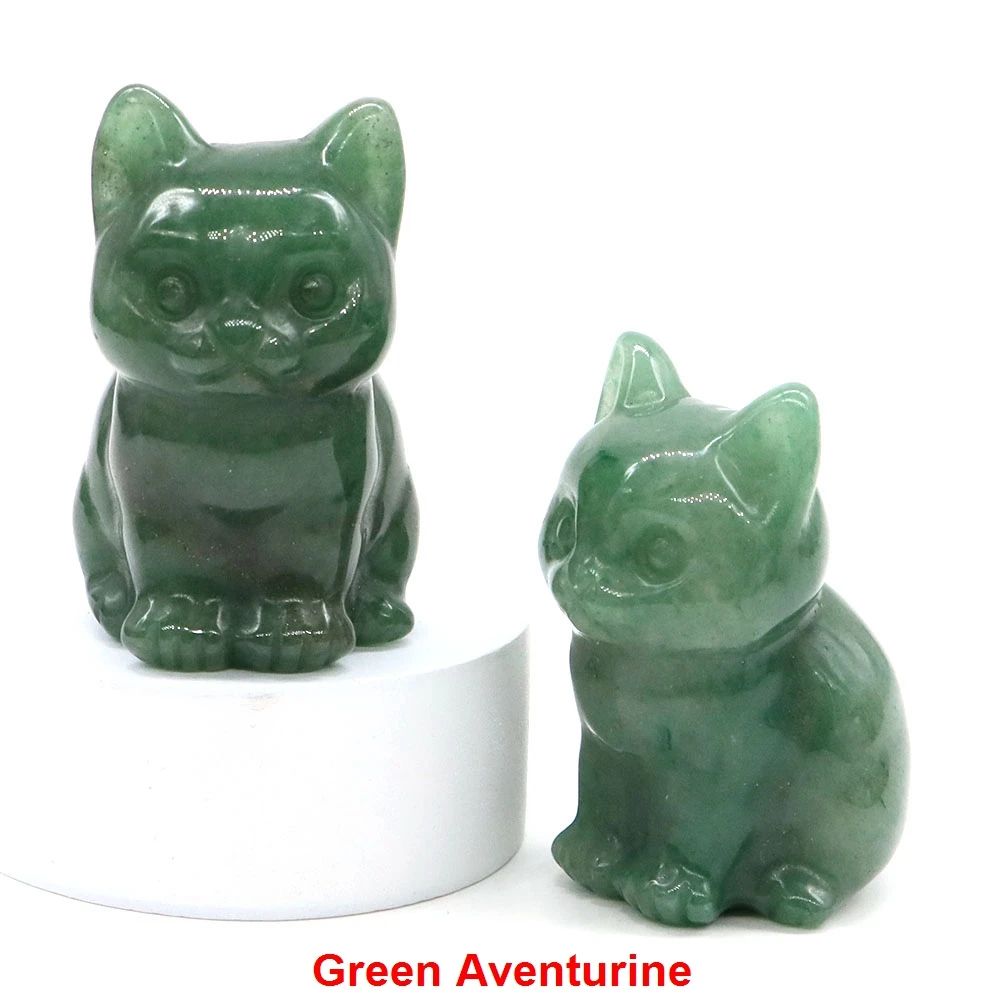 Amethyst Crystal Cat Figurine HandCarved Healing Stone Statue For Meditation Home Decor 8