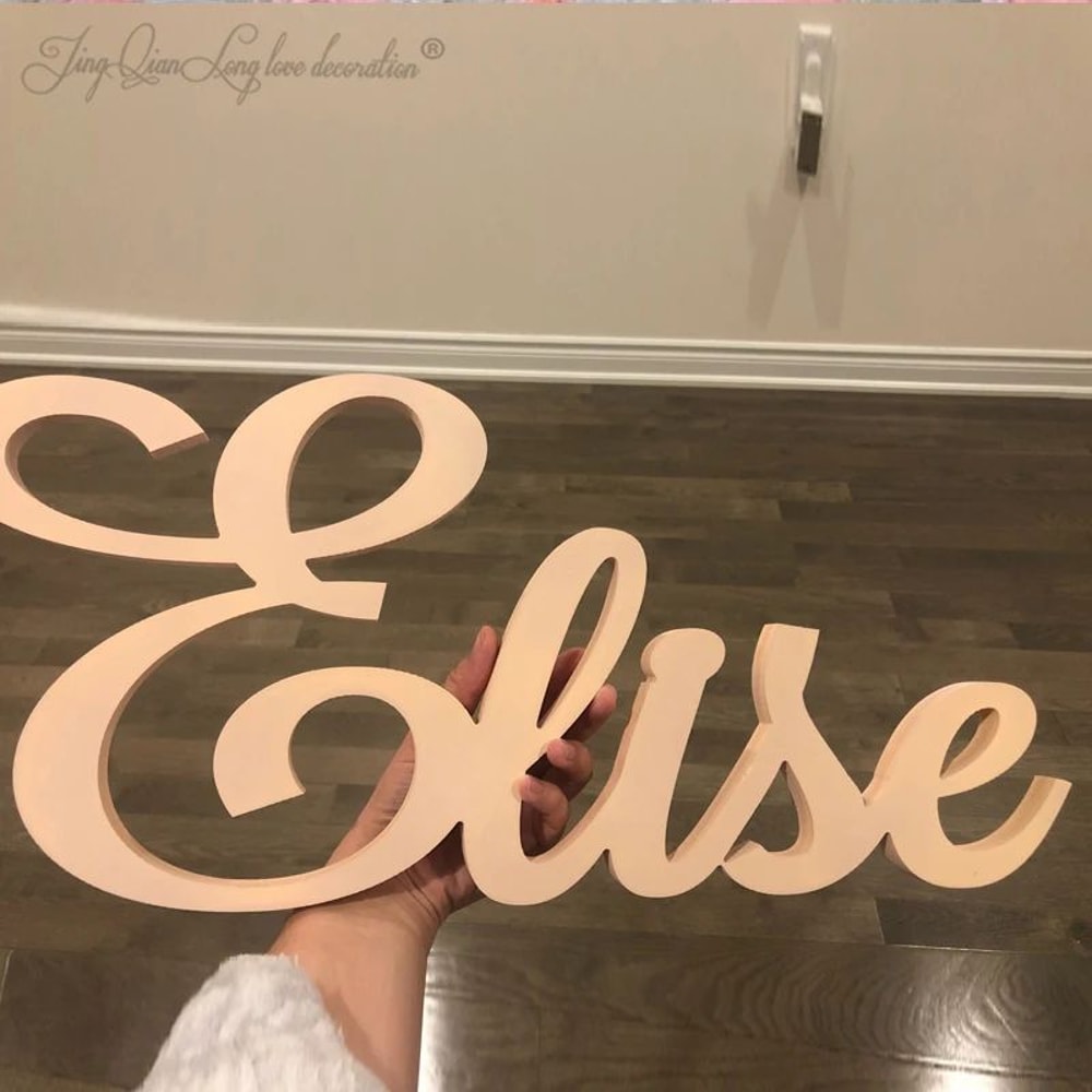 Personalized Wooden Name Sign Custom Large Baby Name Wall Decor For Nursery Kindergarten 0
