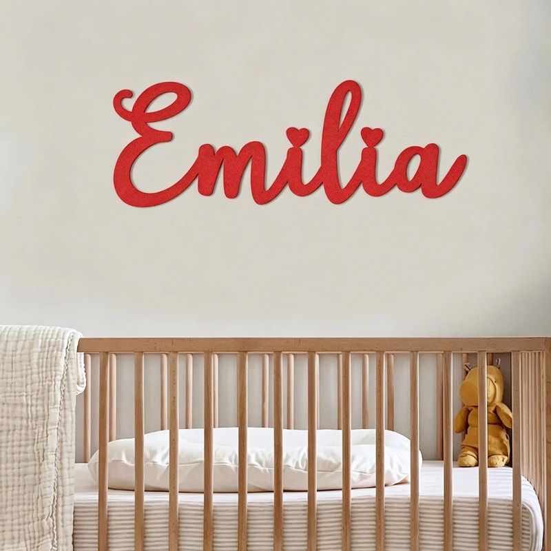 Personalized Wooden Name Sign Custom Nursery Wall Decor Safe Baby Room Name Display Gift 8