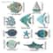 10pcs Wooden Fish Wall Decor Set Coastal Beach Nautical Hanging Art For Bathroom Home 3