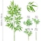 Artificial Bamboo Leaf Branch Tall Faux Greenery For Home Office Decor 25