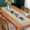 EarthTone Pebble Linen Table Runner Textured Neutral Plaid Dining Tablecloth For Elegant Home Deco 1