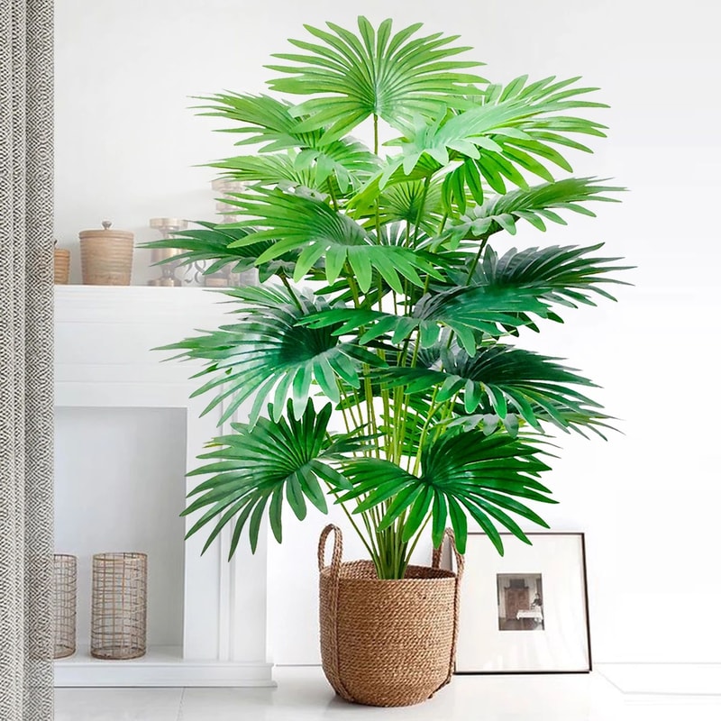 Large Artificial Palm Tree Leaves Adjustable 2049 In Tropical Faux Plant Branches For Home Garden