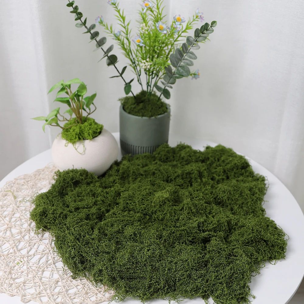 DIY Green Artificial Moss Decor Faux Preserved Moss For Crafts Terrariums Garden Styling 8