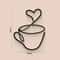 Black Metal Coffee Cup Wall Art Modern Iron Coffee Bar Decor For Kitchen Cafe 6