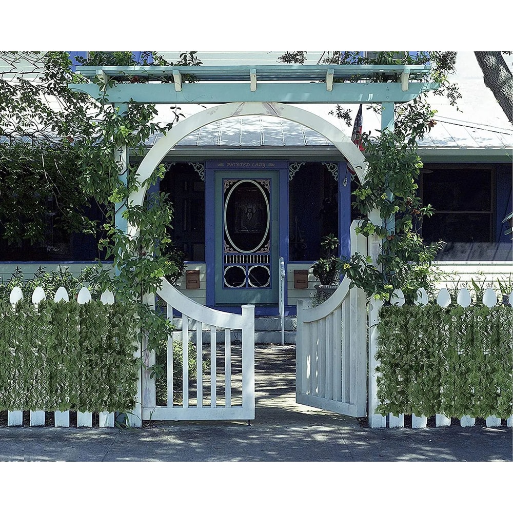 Artificial Ivy Privacy Fence Panels Faux Green Leaf Hedge Screen For Garden Balcony Outdoor Decor 1
