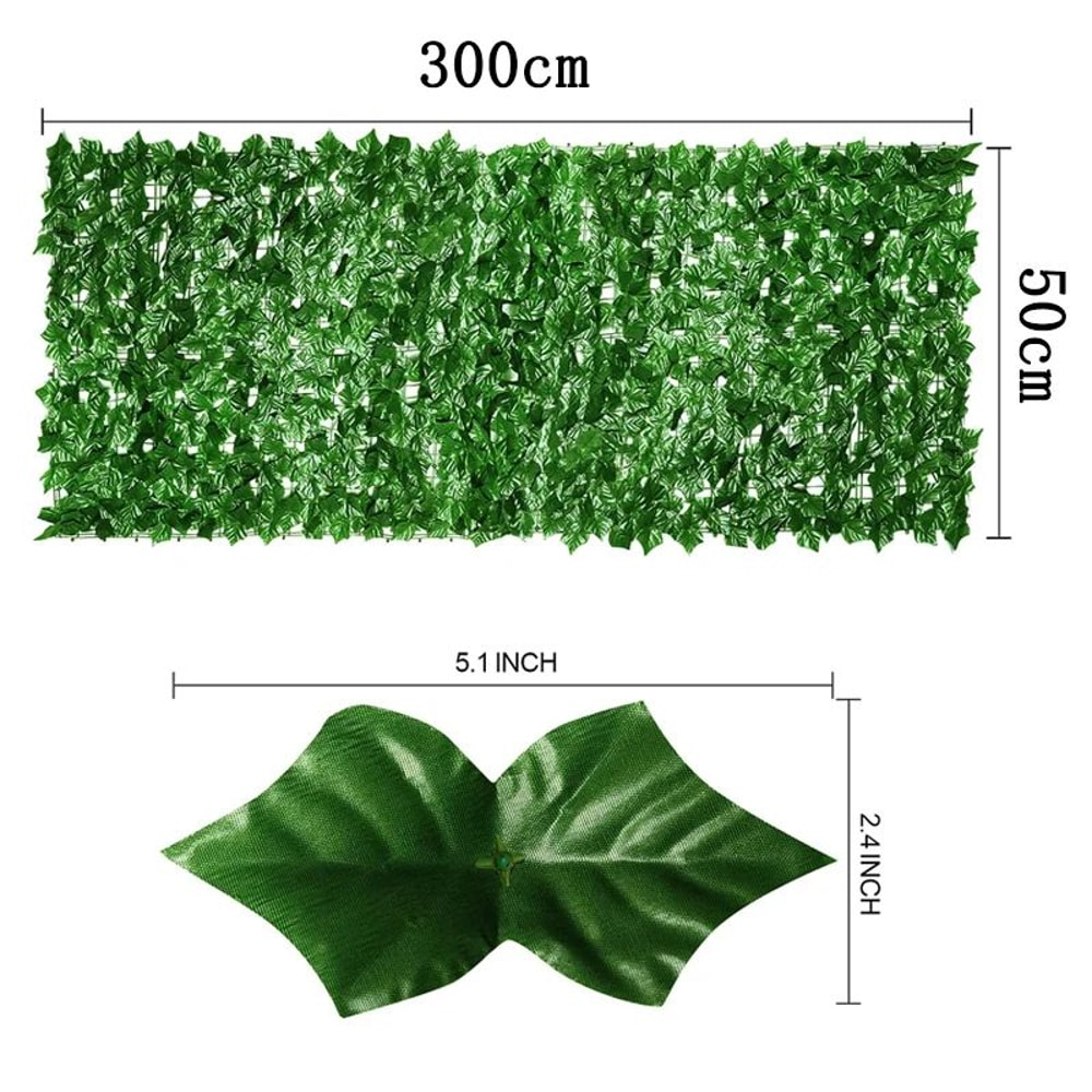 Artificial Ivy Privacy Fence Panels Faux Green Leaf Hedge Screen For Garden Balcony Outdoor Decor 5