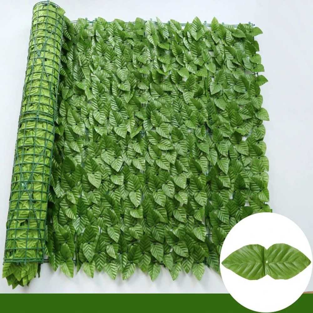 Artificial Ivy Privacy Fence Panels Faux Green Leaf Hedge Screen For Garden Balcony Outdoor Decor 8