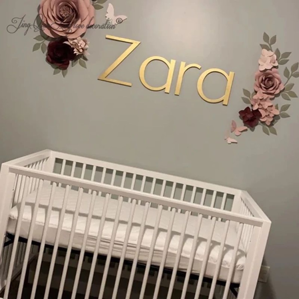 Personalized Wooden Name Sign Custom Nursery Wall Decor For Baby Room Home Styling 2