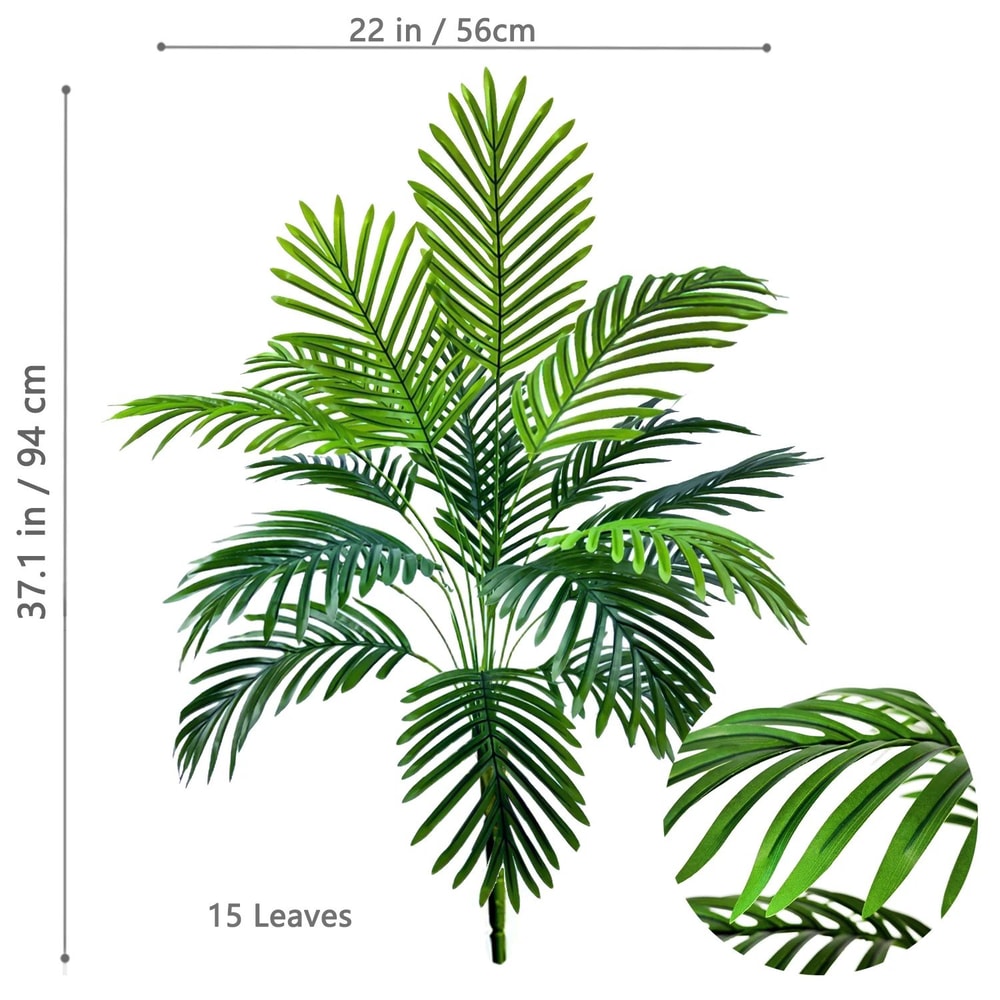 Large Artificial Palm Tree Leaves Adjustable 2049 In Tropical Faux Plant Branches For Home Garden 10