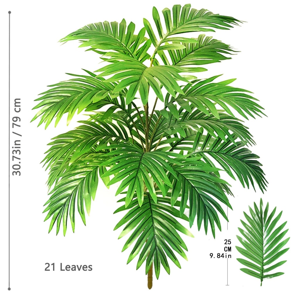 Large Artificial Palm Tree Leaves Adjustable 2049 In Tropical Faux Plant Branches For Home Garden 24