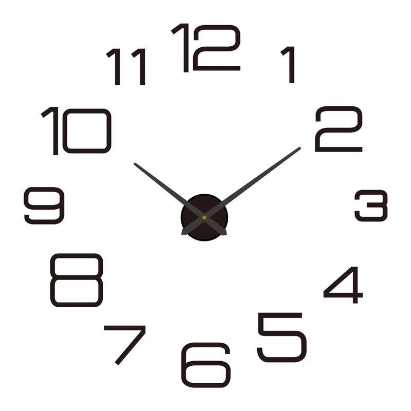 Modern 3D Luminous Frameless Wall Clock DIY Silent Acrylic Wall Sticker Clock For Home Office Dec 6