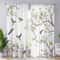 2pcs Floral Bird Print Curtains Modern Polyester Window Drapes For Living Room Bedroom 0