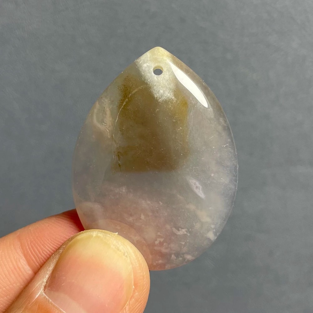 Natural Agate Crystal Pendant Polished Quartz Healing Stone For Feng Shui Jewelry Home Decor 11
