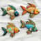 4pcs Tropical Fish Wooden Wall Art Rustic Nautical 2D Hanging Decor For Coastal Home Styling 6