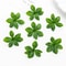 50pcs Artificial Bell Leaf Rose Flowers Hanging Faux Greenery For DIY Wreaths Wedding Home Decor 3